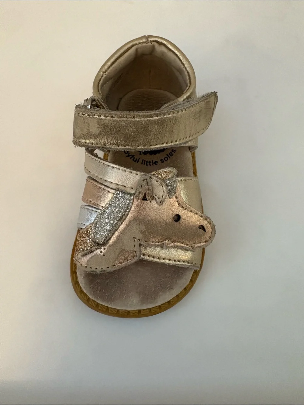 Livie & Luca metallic gold silver unicorn sandals PLAY size 4